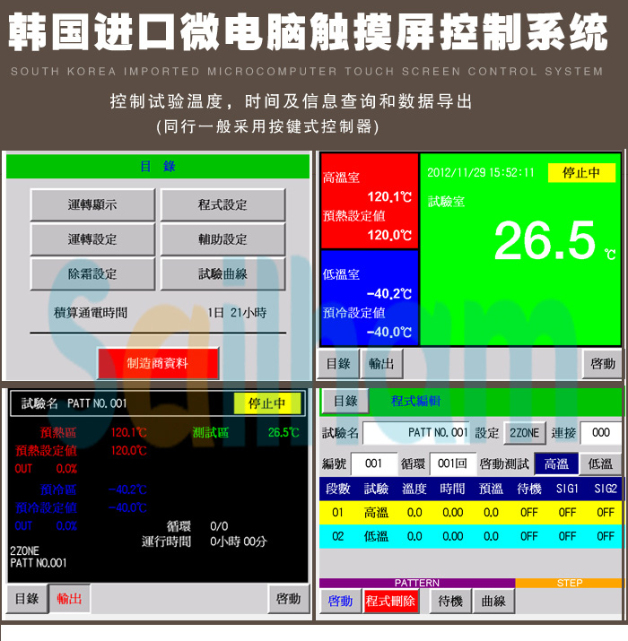 冷熱沖擊試驗箱控制試驗溫度時間及信息介紹